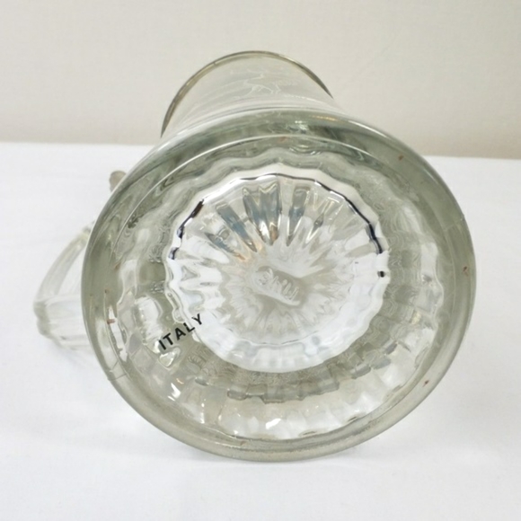 ALWE Vintage Glass Etched Wild Deer Beer Stein Mug Tankard w/Pewter Lid Italy - Picture 7 of 8